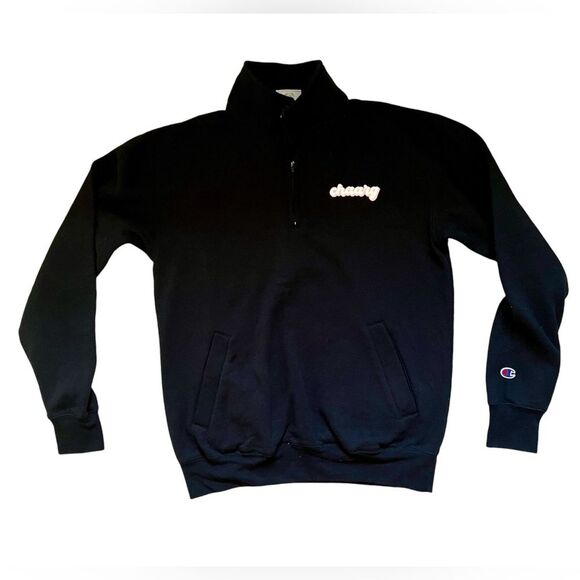 Smiley face Champion Sweatshirt 3/4 zip - Picture 1 of 7